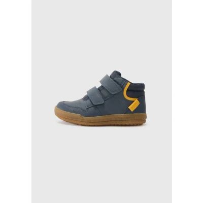 Image of Geox Arzach BOY Hightop trainers for kids, Size: 6, Navy/dark yellow shoes