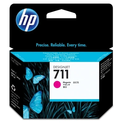 Image of HP 711 CZ131A Magenta 29 ml Genuine Ink Cartridge with Original DesignJet T120, T125, T130, T520, T525, T530 Large Format Plotter Printers Printhead