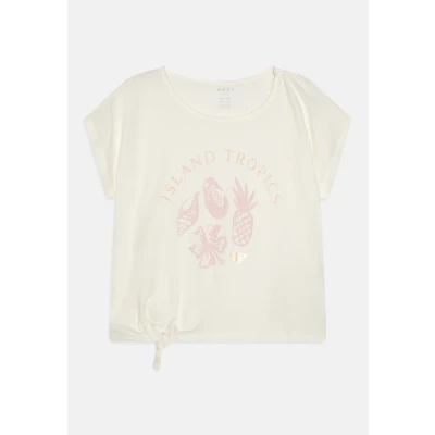Image of Roxy PURA Playa Print Tshirt for kids, Size: 4y, Egret