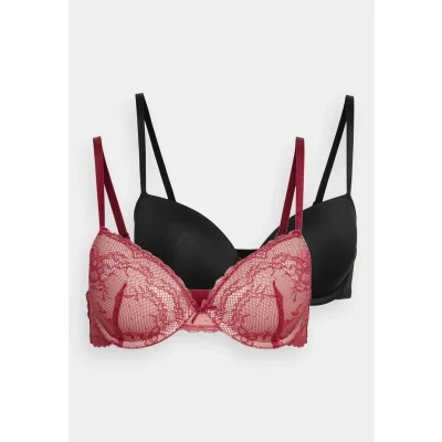 Image of Dorina 2 PACK Underwired bra, Women&#039;s, Size: 34A, Red/black