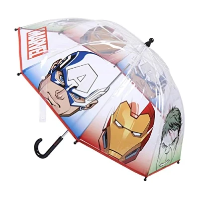 Image of Cerda Avengers Bubble Design Umbrella for Kids to Protect Against Severe Weather Elements, Multicolour Avengers, Standard size, Modern