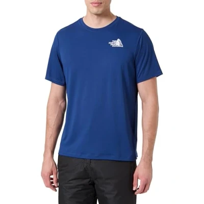 Image of The North Face TEE Graphic Sports Tshirt, Men&#039;s, Size: Medium, Estate blue