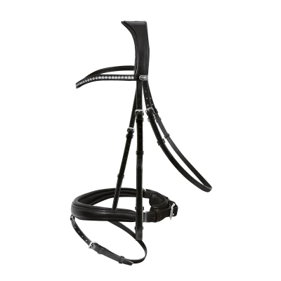 Image of Passier Atlas bridle with large patent leather noseband