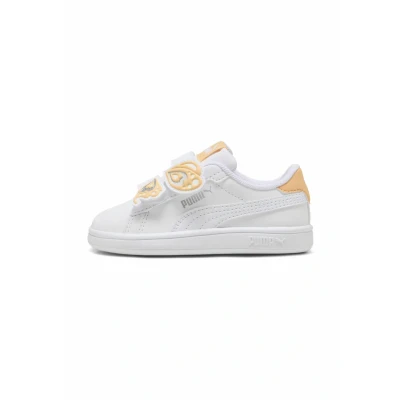 Image of Puma Smash Sneakers Trainers for kids, Size: 12K, White almost apricot Synthetics
