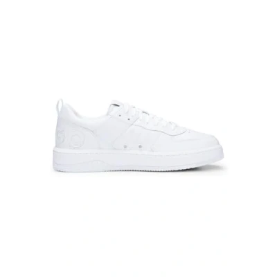 Image of HUGO Kilian TENN FL N Trainers, Men&#039;s, Size: 10, White Leather/synthetics