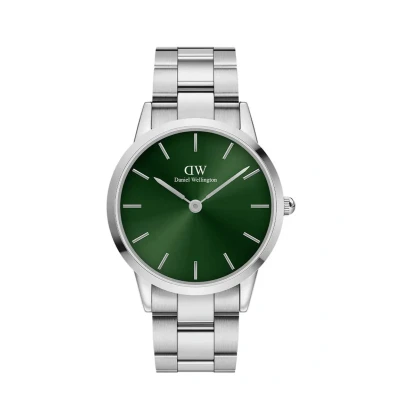 Image of Daniel Wellington Iconic LINK Emerald Watch silvercoloured, Size: 40, Silver coloured