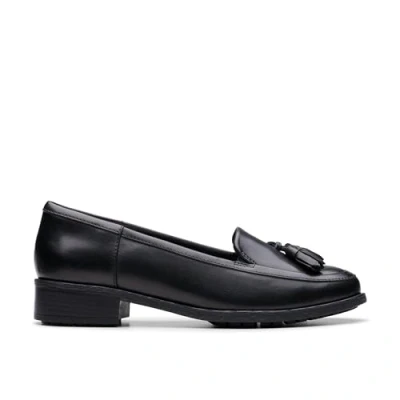 Image of Clarks Havisham Slipons, Women&#039;s, Size: 4.5, Black Leather