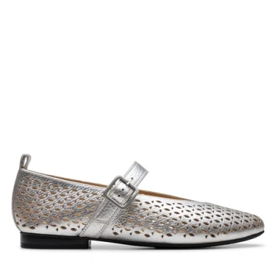 Image of Clarks Fawna JANE Ballet pumps, Women&#039;s, Size: 4.5, Silver metallic Leather
