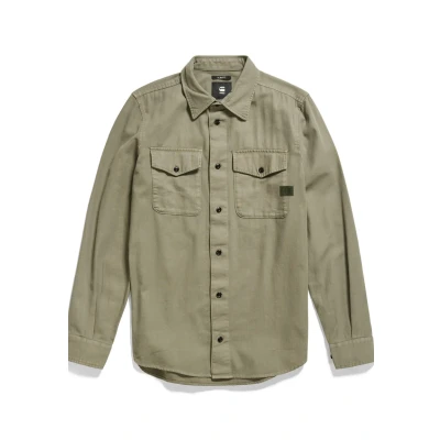 Image of G STAR RAW Men&#039;s Marine Slim Shirt Shirts, Green (Shamrock Gd D24963 d454 b681), XXL