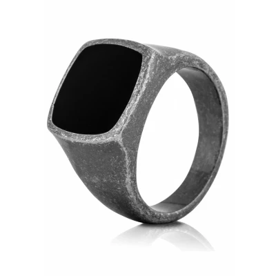 Image of Akitsune OPUS Ring, Men&#039;s, Size: 62, Antique silver