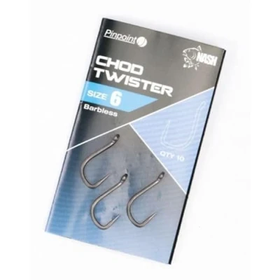 Image of Nash Chod Twister Size 4 Barbless Carp hooks