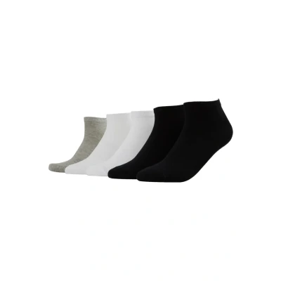 Image of Urban Classics NO SHOW Socks 5 PACK Trainer socks, Men&#039;s, Size: 9 11.5, Black/white/grey