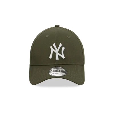Image of New Era York Yankees MLB League Essential Olive Green 39Thirty Stretch Cap