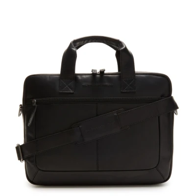 Image of The Chesterfield Brand Leather Laptop Bag Black Calvi