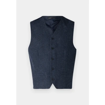 Image of Jack &amp; Jones Premium Jprwinter Twill Waistcoat Waistcoat, Men&#039;s, Size: 38R, Dark navy