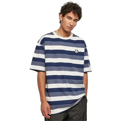 Image of Starter SUN Stripes Print Tshirt, Men&#039;s, Size: Small, Darkblue vintageblue palewhite