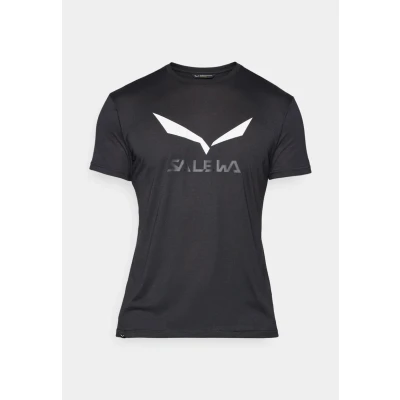Image of Salewa Solidlogo DRY Sports Tshirt, Men&#039;s, Size: Medium, Black out