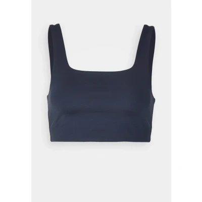 Image of Girlfriend Collective Tommy Square NECK Medium support sports bra, Women&#039;s, Size: XS, Midnight