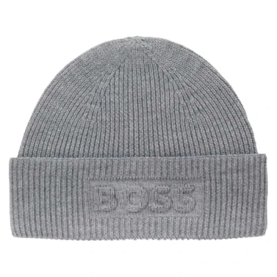 Image of BOSS Alogo HAT Unisex Beanie, Size: One Size, Silver