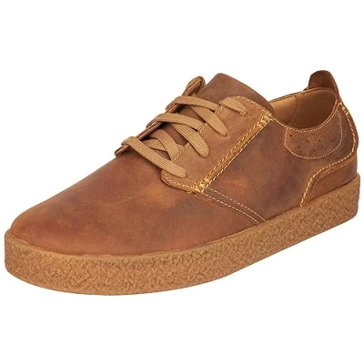 Image of Clarks Men&#039;s Streethilllace Sneaker, Dark Tan, 10 UK