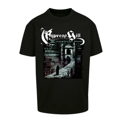 Image of Mister Tee Cypress HILL Temples OF BOOM Print Tshirt, Men&#039;s, Size: XS, Black