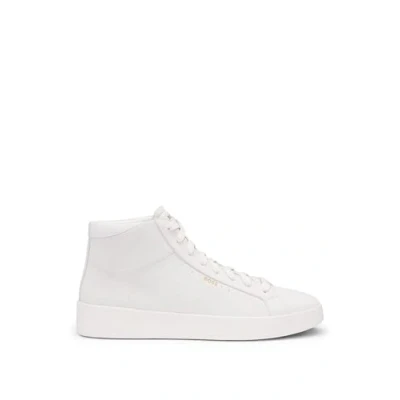 Image of BOSS Belwar Hightop trainers, Men&#039;s, Size: 7, White Leather