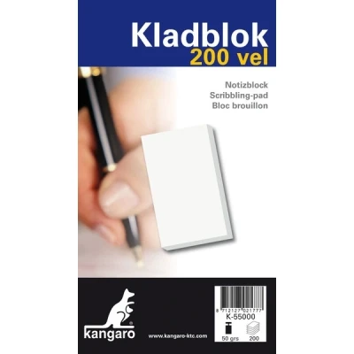 Image of Kangaro Notepad 11.5 x 19.8 cm ± 200 Sheets with Cover Sheet