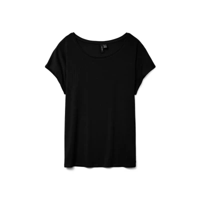 Image of Vero Moda Vmava Basic Tshirt, Women&#039;s, Size: Small, Black