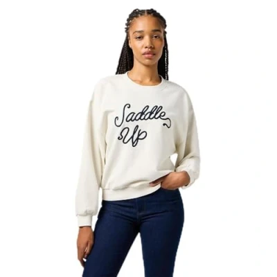 Image of Wrangler Oversized Sweatshirt, Women&#039;s, Size: 8/10, Vintage white