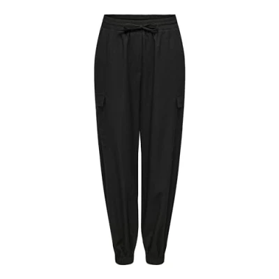 Image of ONLY Women&#039;s Onlkatinka Cargo Pant WVN Noos Trousers, Black, S