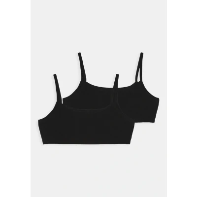 Image of Schiesser Organic Cotton Teens 95/5 2 PACK Bustier for kids, Size: 8 9y, Schwarz