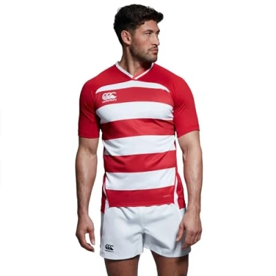 Image of Canterbury Men&#039;s Vapodri Evader Hooped Rugby Jersey