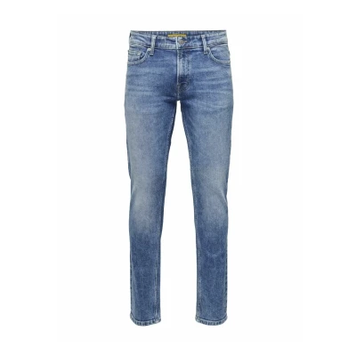 Image of ONLY &amp; SONS Male Normal Cut Jeans ONSWEFT Medium Waist Jeans, blue (medium denim), 31W / 32L
