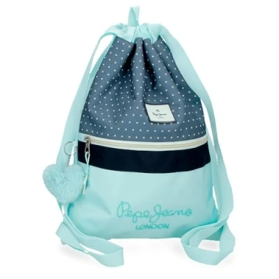 Image of Pepe Jeans Dalma Casual Backpack Blue 24x28x10cm Polyester by Joumma Bags, Blue, 25x32x12 cms, Backpack,