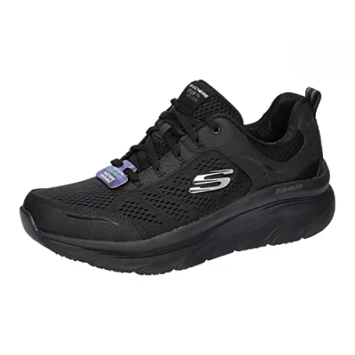 Image of Skechers Sport D&#039;LUX Walker Trainers black, Women&#039;s, Size: 5, Black Leather and textile