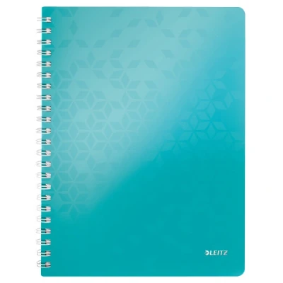 Image of Leitz A4 Flexible Cover Notebook, Ice Blue (Wire Bound, 80 Sheets, Ruled, 90 gsm Ivory Paper, Wow Range), Pack of 1