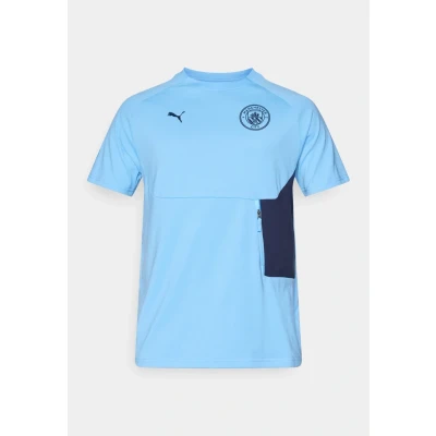 Image of Puma MCFC Pumatech Pocket TEE Club wear, Men&#039;s, Size: Medium, Deep navy/team light blue