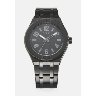 Image of Guess Escape Watch, Men&#039;s, Size: One Size, Black