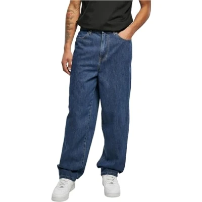 Image of Urban Classics Relaxed fit jeans, Men&#039;s, Size: 38, Mid indigo washed