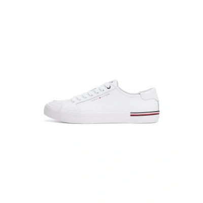 Image of Tommy Hilfiger CORE Corporate Trainers, Men&#039;s, Size: 8, White leather and imitation