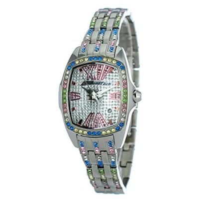 Image of Chronotech Womens Analogue Quartz Watch with Stainless Steel Strap CT7930LS 53M, Metallic Silver, 28 MM,