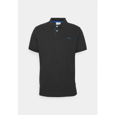 Image of GANT Contrast Rugger Polo shirt, Men&#039;s, Size: Small, Black