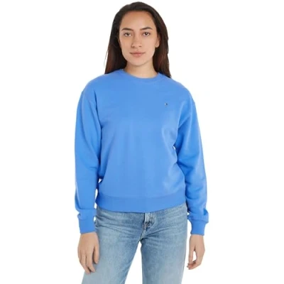 Image of Tommy Hilfiger FLAG ON Chest Sweatshirt, Women&#039;s, Size: Large, Stoned blue