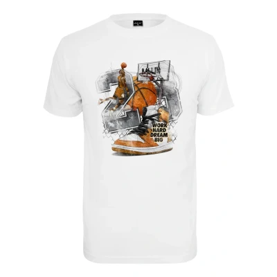 Image of Mister TEE Vintage Ballin Print Tshirt, Men&#039;s, Size: XS, White