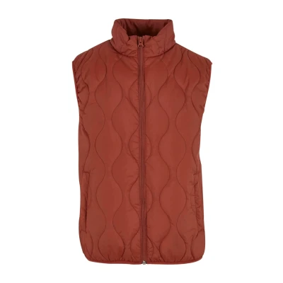 Image of Urban Classics Super Light Bubble Waistcoat, Men&#039;s, Size: Small, Darkrust