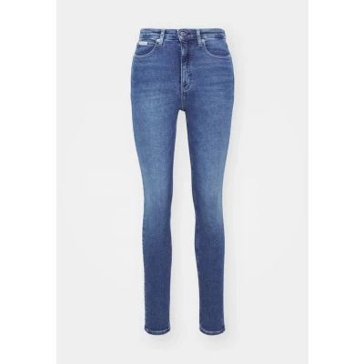 Image of Calvin Klein Jeans HIGH RISE Skinny Fit, Women&#039;s, Size: 25x32, Denim dark