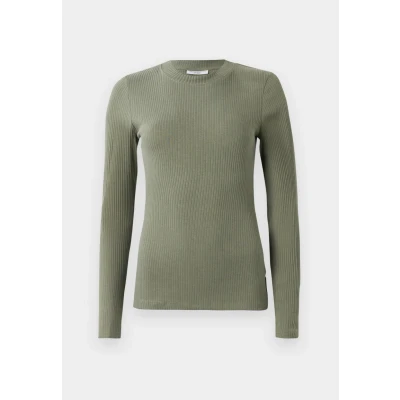 Image of Marc O&#039;Polo Denim CREW NECK SLIM FIT Long sleeved top, Women&#039;s, Size: XXS, Desert sage