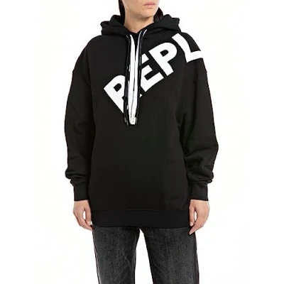 Image of Replay Hooded Sweatshirt, Black 098, S