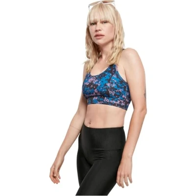 Image of Urban Classics Women&#039;s Ladies Tech Mesh Bra Sports, Digital Dusk Violet Camo, L