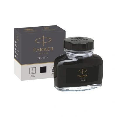 Image of Parker Fountain Pen Ink Bottle Black QUINK 57 ml Refill